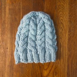 Hand knitted snow beanie!